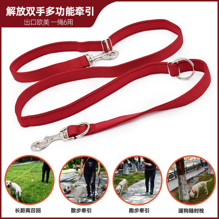 Multifunctional Dog Hand Holding Rope Jarre Aero Bull Teddy/Golden