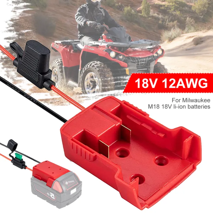 Power Wheels Adapter for Milwaukee,M18 18V Power Wheels Battery Conversion Kit with Fuse Holder