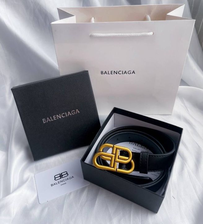 เข็มขัด-balenciaga-bb-ทอง