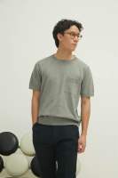 Knitted t-shirt with pocket เสื้อยืดผ้าทอนิตติ้ง