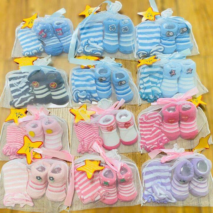 BABY MITTENS AND BOOTIES SET Lazada PH