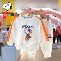 พร้อมส่ง Set Snoopy ขอบส้ม (เสื้อ+กางเกง)