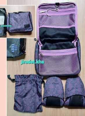 กระเป๋าใส่อุปกรณ์อาบน้ำ ANNA SUI สำหรับเดินทาง พร้อมรองเท้า Slipper สินค้าคัดจากโกดังญี่ปุ่น สินค้าใหม่