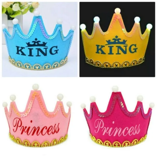 King Led Crown Princess Led crown มงกุฎเจ้าชาย เจ้าหญิง ปาร์ตี้ มีไฟLED
