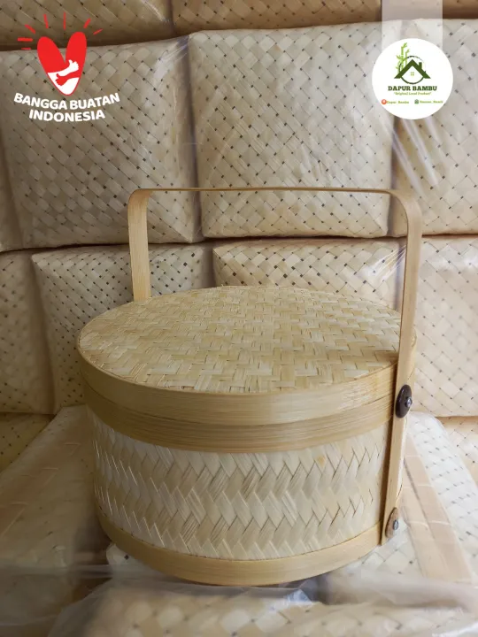Bambu Ranti Rantang Bambu Bulat/Tenong Bambu 1 Susun Diameter 30/Rantang/Rantang ...