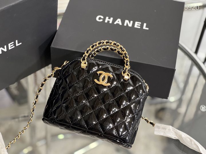 Túi Chanel 22 Mini Handbag vàng nhạt bóng da bê GHW best quality