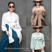 (PROMOTION) (นางแบบใส่ชุดขาย) V2 Grande Bow Blouse เสื้อซีทรู ช่วงอก เสื้อโบใหญ่ ดีเทลเก๋สุดปัง ใส่สบาย ทรงสวย แมชง่าย งานดี​ **งดรับลค.ดราม่า