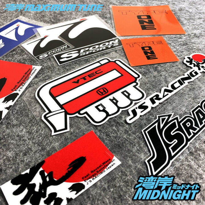 Personalized Car Stickers Spoon J'S Racing Art Fit Gk5 Civic Royal