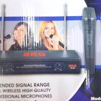 SKG  ไมค์ลอยคู่ WIRELESS MICROPHONE รุ่น SK-803