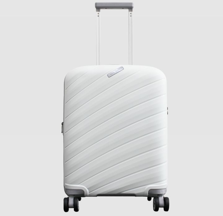 Barry Smith Savile 20″ Carry-On Luggage With USB Charger Port (Marble) |  Mysite