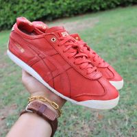 ส่งฟรี 8Us 26cm 41.5Eu 0nitsuka Tiger Mexico 66 Red Leather Unisex Sports Shoes - D507L-2323 Pre-owned Authentic