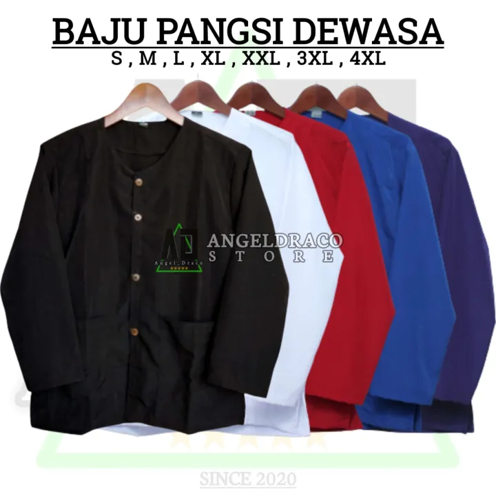 Baju Pangsi Pria Dewasa Hitam Putih Merah Biru Ungu | Lazada Indonesia