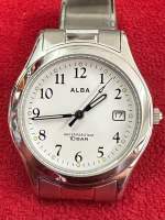 ALBA WATER RESISTANT 10 BAR Quartz ตัวเรือนสแตนเลส นาฬิกาผู้ชาย มือสองของแท้