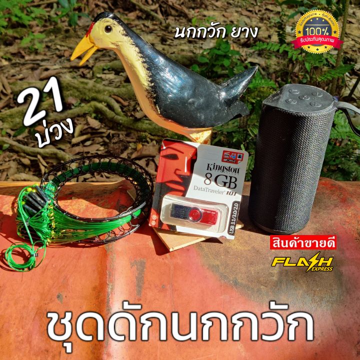 ชุดดักนกกวัก-แบบยาง-ครบชุดพร้อมต่อ-ครืน21บ่วง-ยาว2เมตร