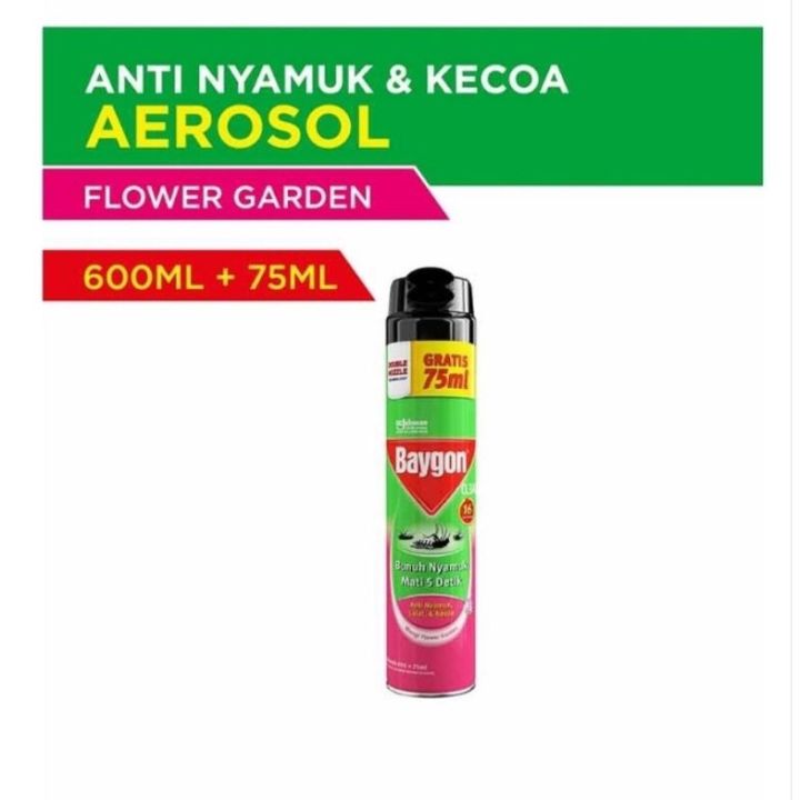 Baygon Aerosol Spray 600ml 75ml Semua Warna Lazada Indonesia