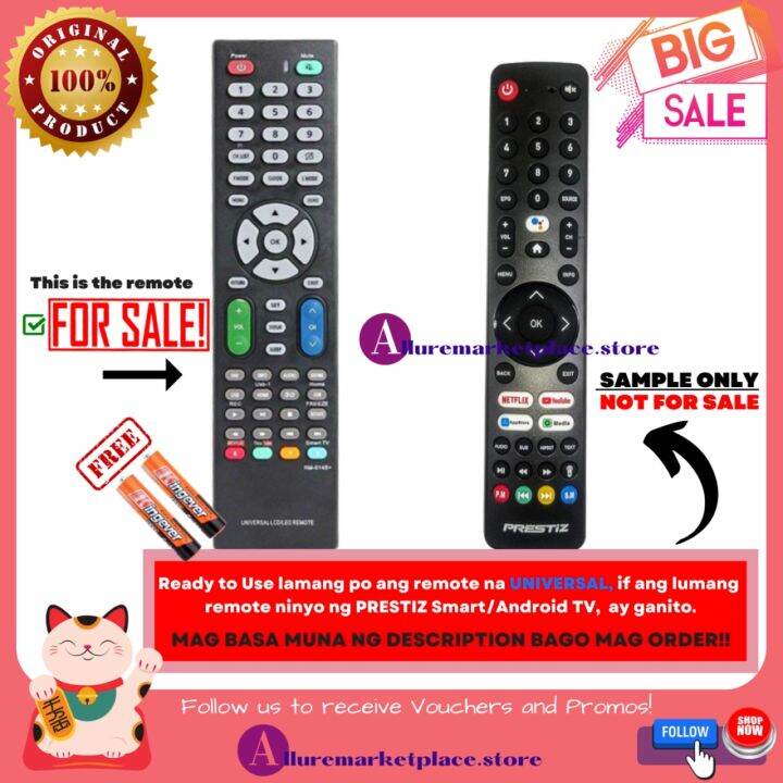 Prestiz Remote Ready to Use Universal TV Remote for Prestiz Smart TV