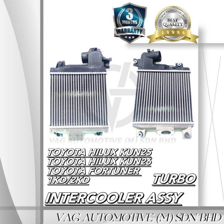 TOYOTA HILUX KUN25/KUN26,FORTUNER(1KD/2KD)(TURBO)INTERCOOLER ASSY Lazada