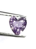 อเมทิสต์ 5x5 มม. รูปหัวใจ หินธรรมชาติ 100% Amethyst 5x5 mm heart shape 100% natural gemstone