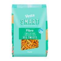 Vetta Smart พาสต้า ทรงเกลียว ผสมใยอาหารจากข้าวโอ๊ต ผงมะเขือเทศ &amp; ผงผักโขม 375 กรัม