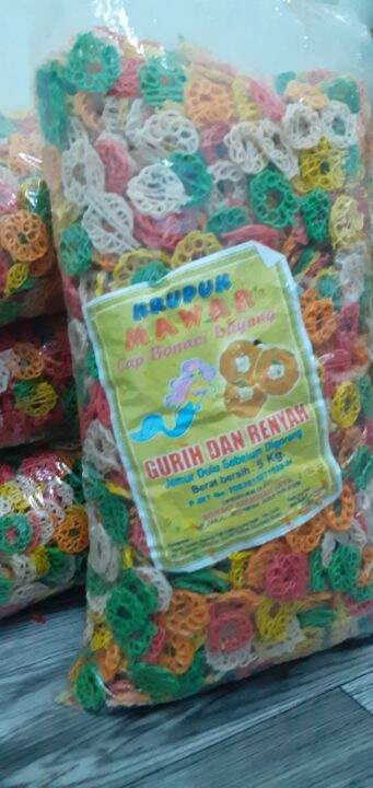 kerupuk mawar warna warni 5kg | Lazada