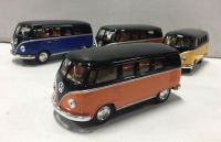 โมเดลรถเหล็ก Volkswagen Classic Bus 1962 หลังคาดำ โมเดลรถโบราณ