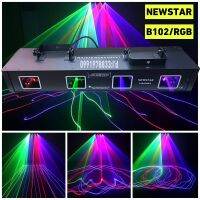 ไฟดิสโก้เลเซอร์ เลเซอร์ลายเส้น 4หัว 4สี RGBP (NEW 2022) NEW STAR B102rgb/4  disco laser light