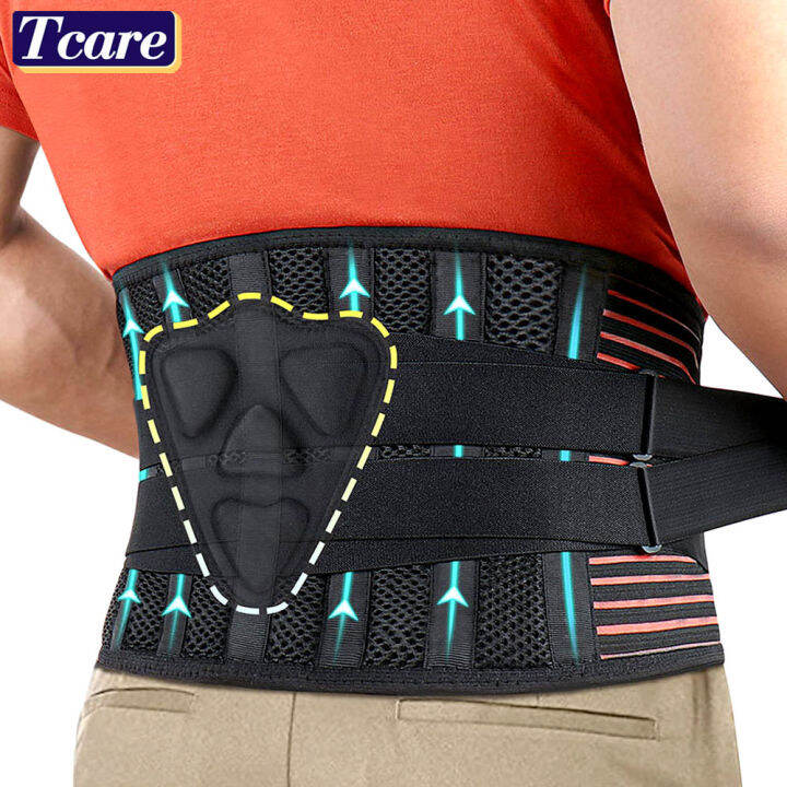 2pcs Tourmaline Self Warming Magnetic Black Waist Protection Lumbar Support Belt, Back Brace for Muscle Stiffness Pain Relief Lumbar Support for Male Female