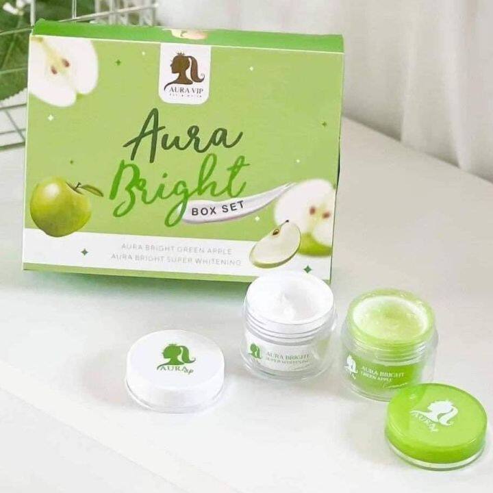 aura-bright-by-aura-vip-ครีมหน้าใส-แอปเปิ้ลเขียว-ออร่าไบร์ท