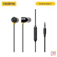 หูฟังRealme Buds 2 Wired-3.5mm หูฟังรีโมทคอนโทรล3ปุ่มพร้อมไมโครโฟน Earbus แบบมีสายแม่เหล็ก11.2มม.Bass Boost Driver