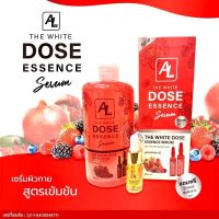 1แถม1 สบู่1 น้ำ1(รวม2ชิ้น) สบู่เดอะ ไวท์ โดส เอสเซนส์ เซรั่ม AL ขนาด 500ml สีแดง