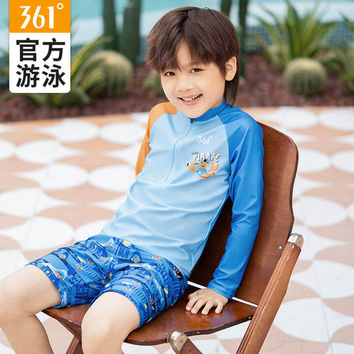 361 Children's Swimsuit Boys' LongSleeved Separates Summer Sun