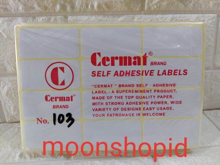 Stickers labels cermat no 103 seal adessive labels isi 7 lembar