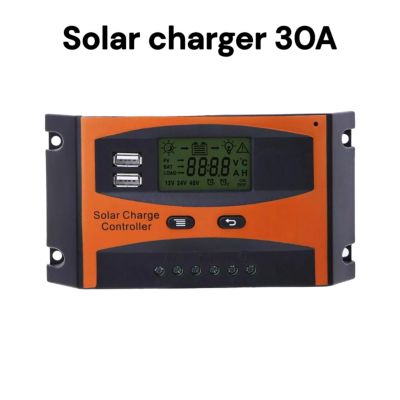 โซล่าชาร์จเจอร์ PWM ระบบ 12-24v 30A Solar charger controller ใช้สำหรับชาร์จไฟแบตเตอรี่จากแผงโซล่าเซลล์