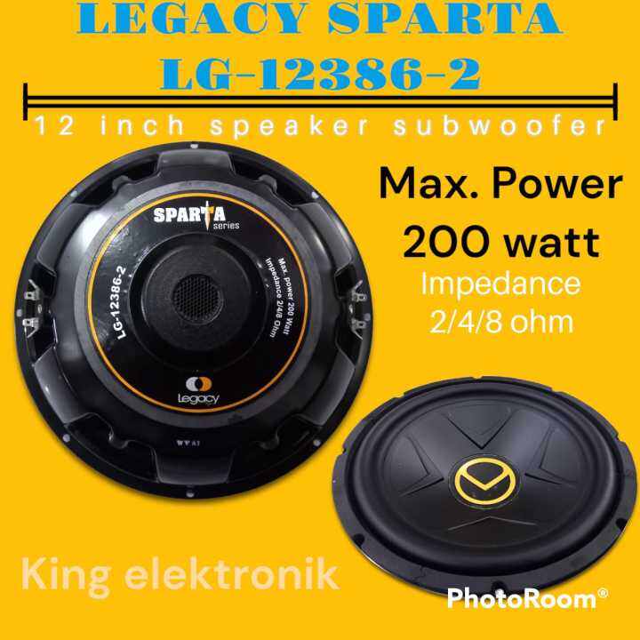 SPEAKER SUBWOOFER 12 INCH LEGACY SPARTA LG123862 DOUBLE COIL (HARGA