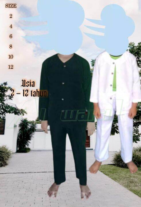 Setelan Pangsi Anak Hitam & Putih Polos | Lazada Indonesia