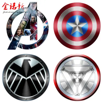 Aluminum Captain America Shield Emblem Car Auto Badge Motorcycle Decal  Sticker