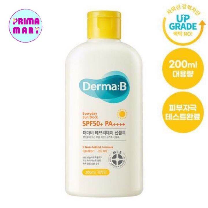 Derma B Everyday Sun Block SPF50+ PA+++ (200ml) | Lazada.co.th