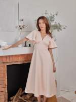 Emily Dress in Peach by Klara Love ชุดเพื่อนเจ้าสาว เดรสออกงาน