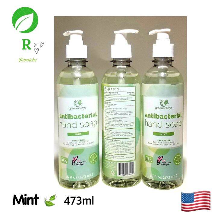 Greenerways Antibacterial Hand Soap, 16 Fluid Ounce (also available in