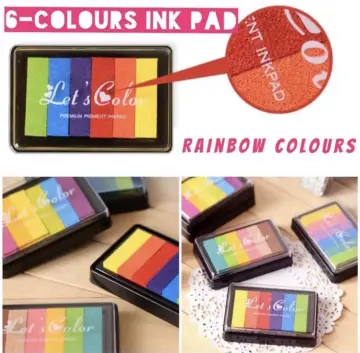 6 Pcs DIY stamp pad craft ink Thumb Ink Pad Hand Ink Pads Kids Stamp Ink