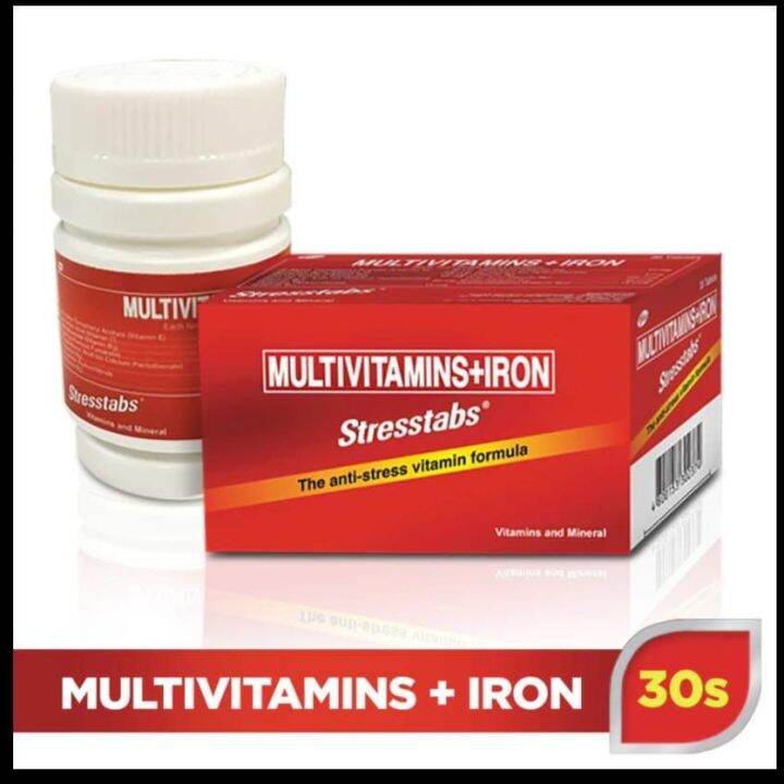 STRESS TAB Multivitamins +Iron 30 Tablets | Lazada PH