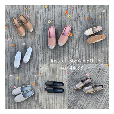 Glitter Slip-on รองเท้าไซส์ใหญ่ size 42 43 44 รองเท้าแตะผู้หญิง แบบสวม ด้านหน้าตกแต่งกริตเตอร์ มี 7 สีค่ะ