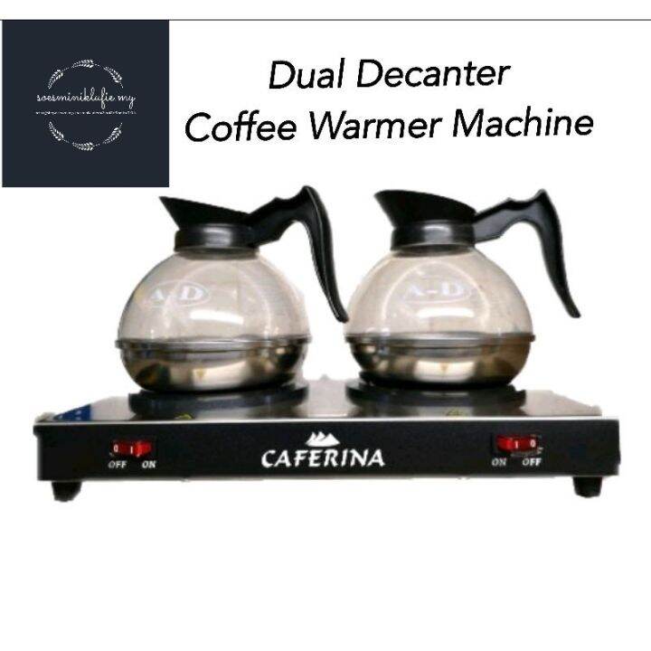 CAFERINA Electric Dual Hot Plate Coffee Warmer decanter coffee heat