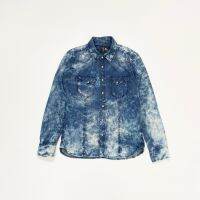 THE BEST JEANS เชิ้ตผู้ชาย สไตล์สีฟอก