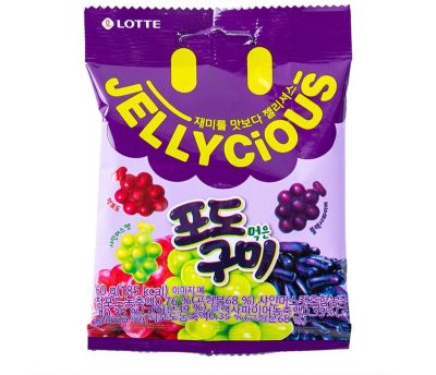 เยลลี่กัมมี่ผลไม้รวม lotte jellycious gummy (danggineun gumi 3 taste) 60g 구미당기는 구미