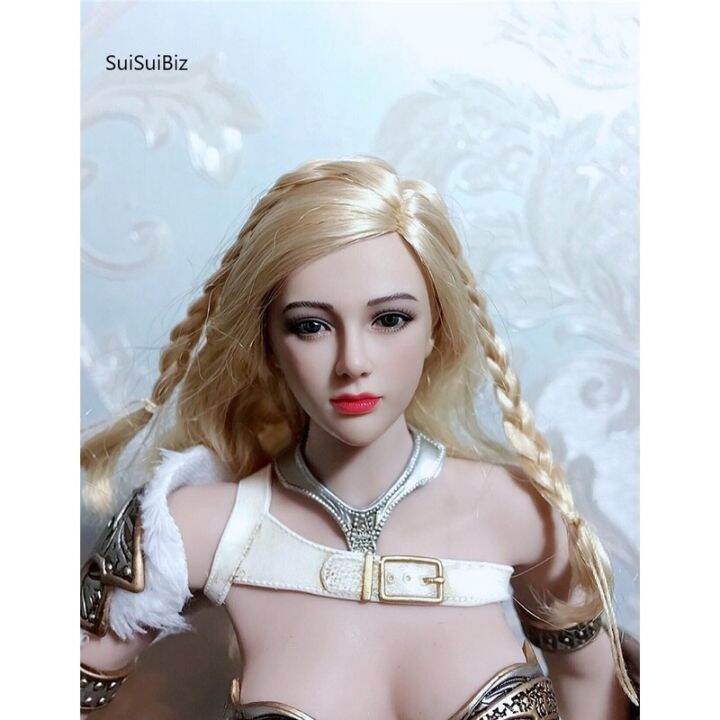 1 6 Scale Toys Female Golden Long Hair Head Sculpt Lazada