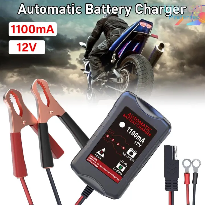 12V Automatic Battery Charger Maintainer – Trickle Float Smart Charger For Motorcycle & Car