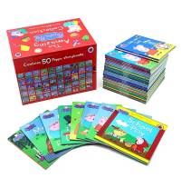 ?ใหม่? box set Peppa pig ชุดหนังสืออ่านภาษาอังกฤษ peppa story books ชุดเซ็ท 50เล่ม