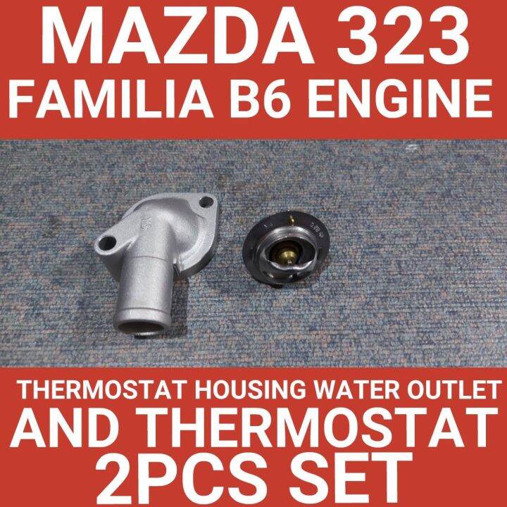 thersmostat housing water outlet thermostat mazda 323 b6 engine 2pcs