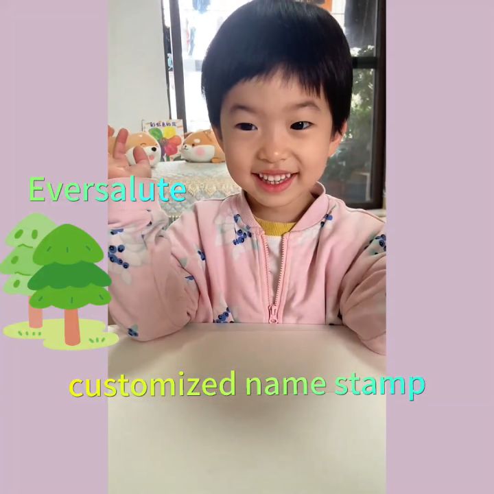 Eversalute DIY Customized Name Stamp For Clothing,Name Chop Seal For  Kids,Non-Fading School Uniform Name Stamps,Suitable for Boys and Girls